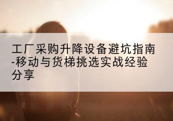 神木移动式升降机怎么选-工厂采购升降设备避坑指南-移动与货梯挑选实战经验分享