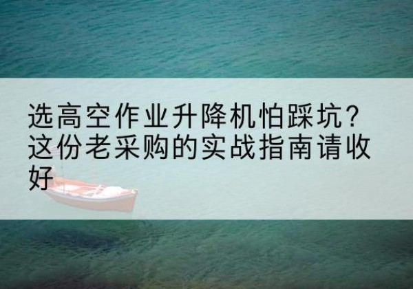 神木高空作业升降机厂家推荐-选高空作业升降机怕踩坑？这份老采购的实战指南请收好